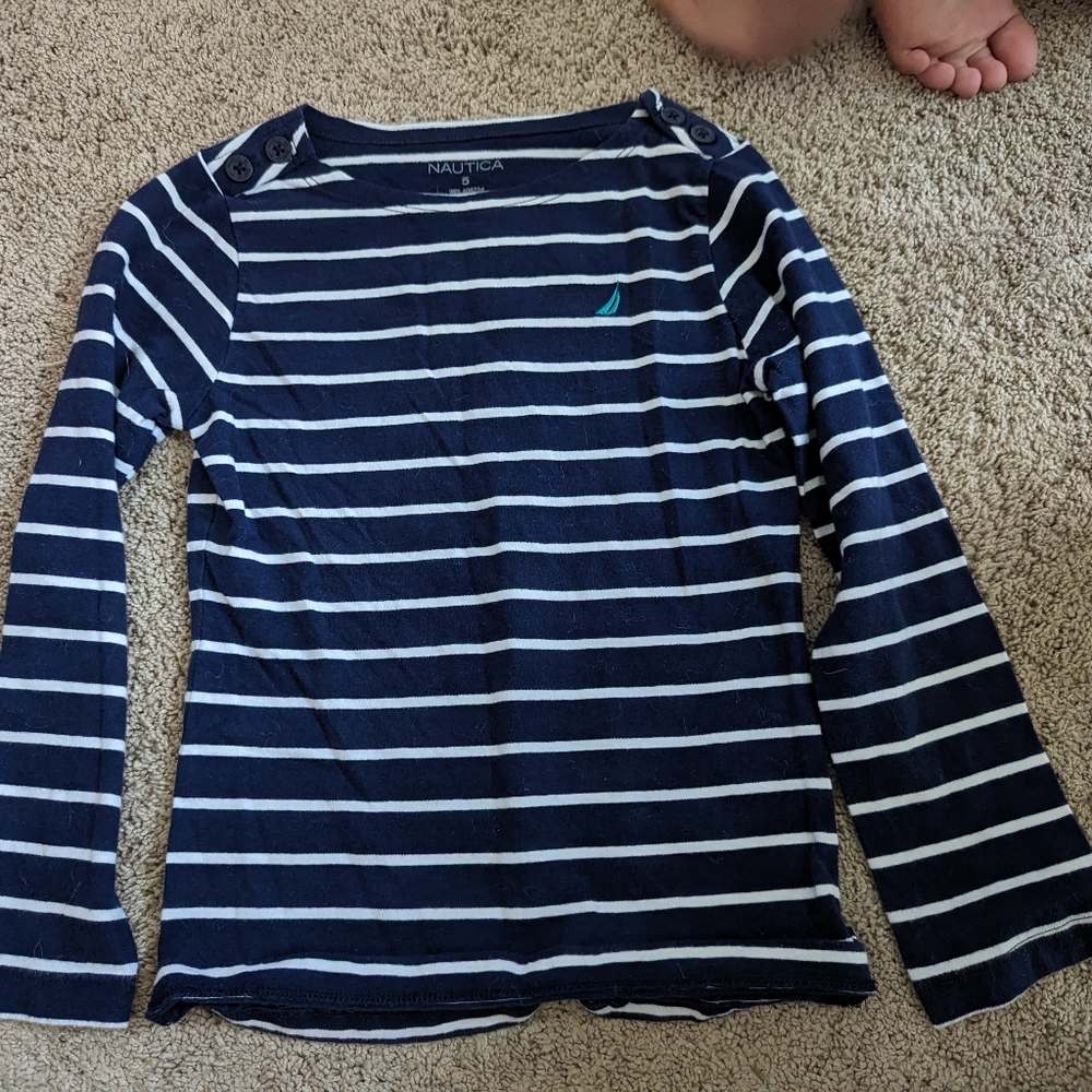 Nautica Long Sleeve Girl Shirt Size 5